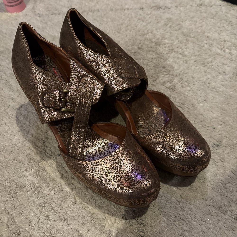 Rachel Comey Metallic Bronze Heels